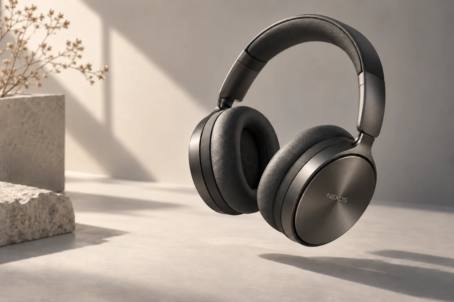 NEXOS graphite headphones campaign concept